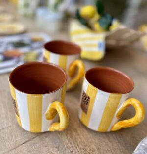 Bold stripe mug yellow - Afbeelding 2