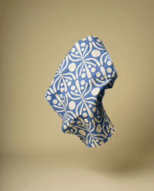 beachtowel flora blue white - Afbeelding 3